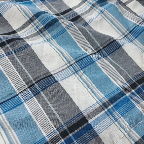 American Heritage Plaid Shorts Blue Gray Mens 40 Measured - Picture 4 of 7